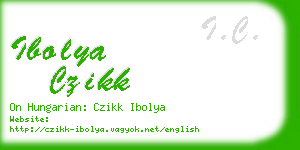 ibolya czikk business card